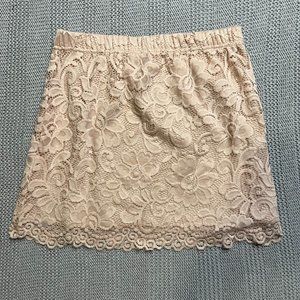 New Pink Lace Bodycon Mini Skirt - Size Small - Forever 21